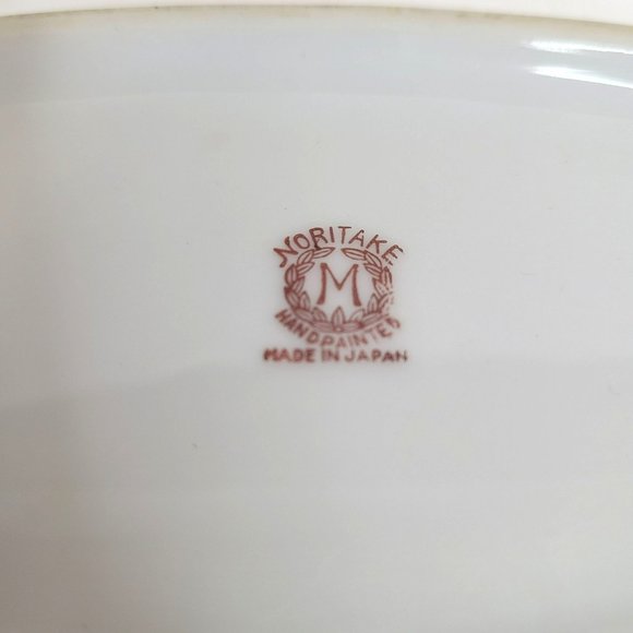 Vintage Noritake Hand Painted Oval Relish Candy Dish w/ Handles-12" - Picture 5 of 15